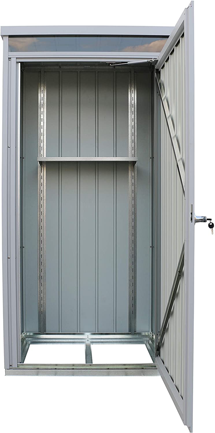 CASETA COBERTIZO METALICO JARDIN PALLADIUM HIGH STORE DURAMAX PLATA